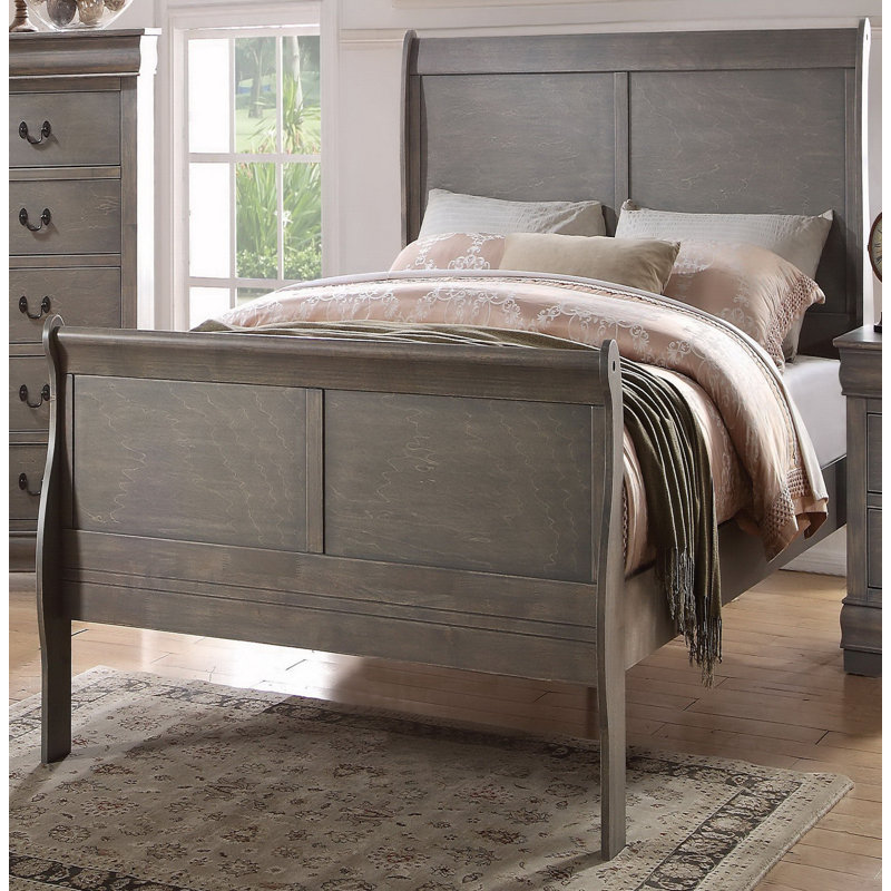 Engstrom Sleigh Bed, Twin, Platinum