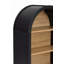 Bibliothèque arquée noire à 4 niveaux avec bibliothèque de 43 po de hauteur et tablettes de rangement