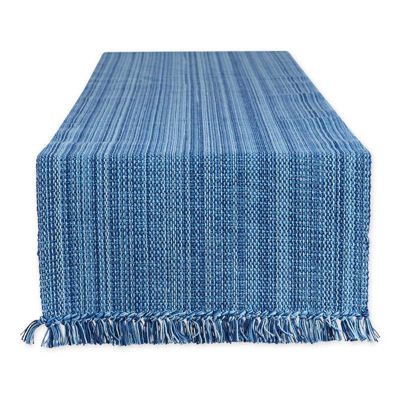 Chemin de table Hidetoshi, 72 po x 13 po, Bleu nautique