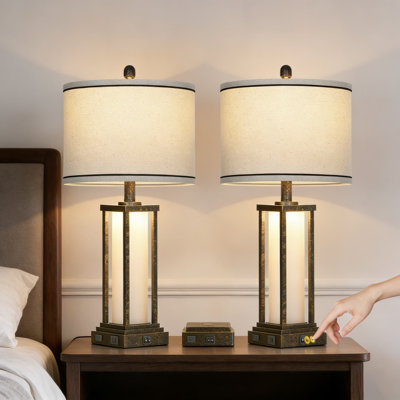Ensemble de 2 lampes de table Farmhouse