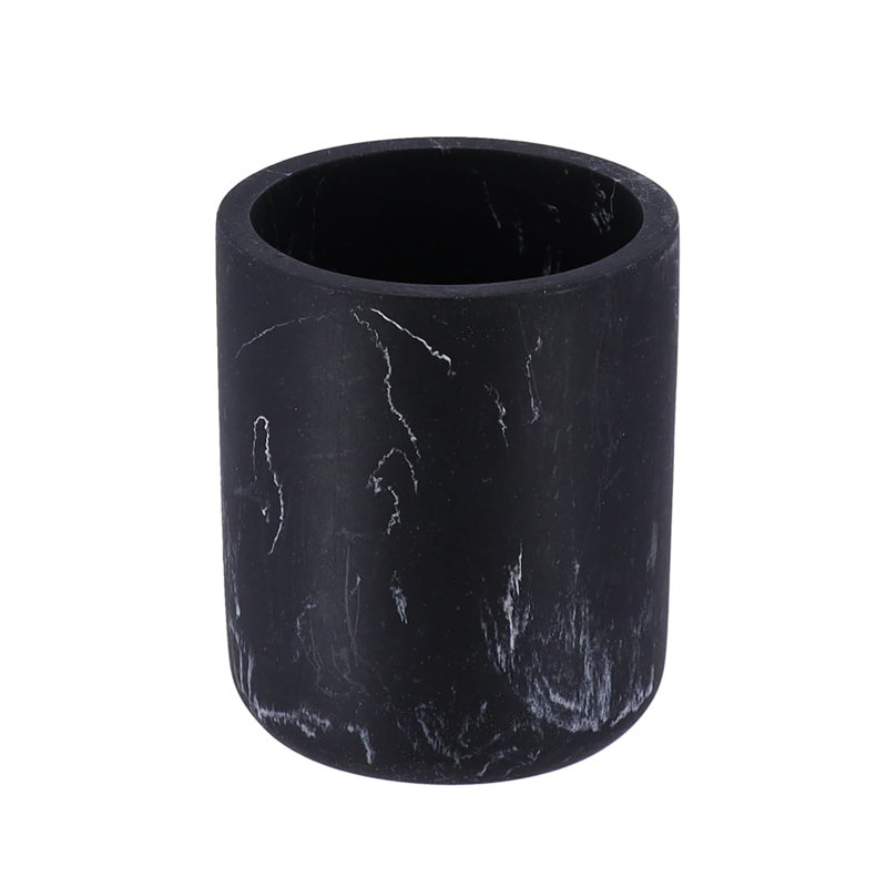 Marble Resin Toothbrush Holder, Black