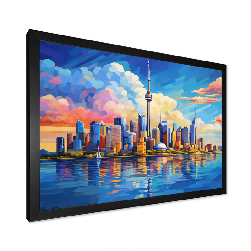 Popart Australian City - Sydney Canvas Prints, H 30 po x l 40 po x P 1,5 po, Cadre photo noir