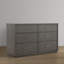 Vienna 6 Drawer Dresser, Darkwash Ash With Acrylic