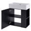 21.6 inch Modern Floating Bathroom Vanity with Ceramic Basin - Perfect for Small Bathrooms, Right side storage-106463537