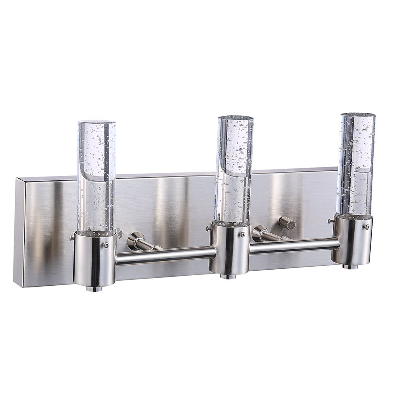 Éclairage de salle de bain à DEL à intensité variable 3 lumières Cathline, Chrome