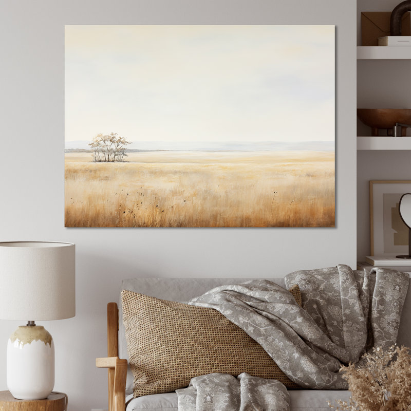 «Prayies Endless Meadows Scenery Minimalisme», reproduction sur toile, Toile tendue, H 24 po x l 32 po