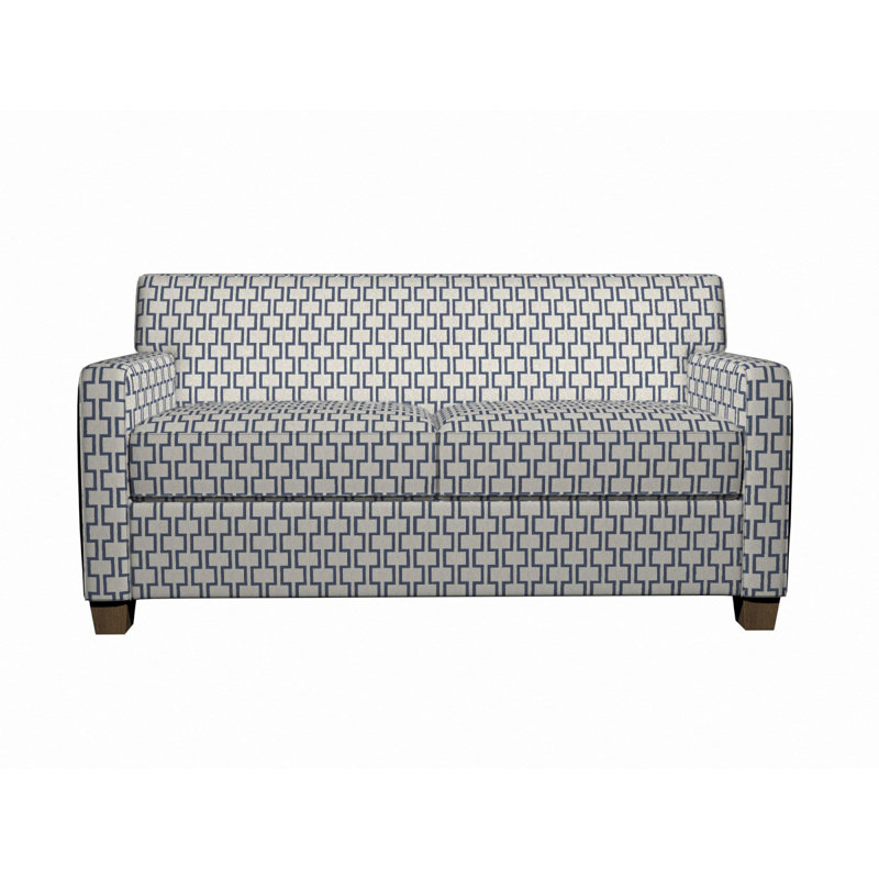 Tissu de lin géométrique, Bleu 2