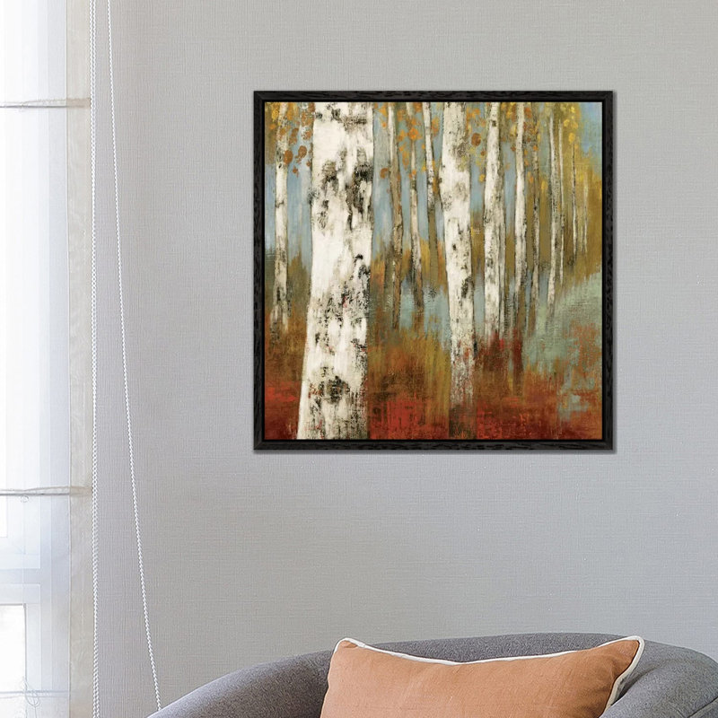 Along The Path II by Allison Pearce - Painting on Canvas, Black Framed Canvas, 66.04 cm H x 66.04 cm W
