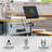 53inch Large Kitchen Island with 2 Bar Stools, Power Outlet-102218098