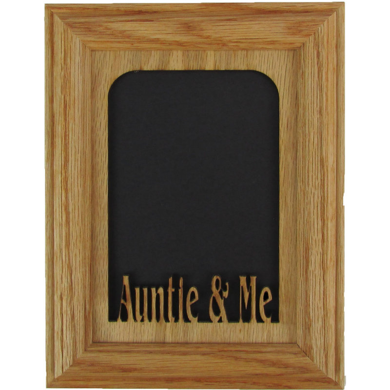 Oak Solid Wood Picture Frame with Mat, Vertical