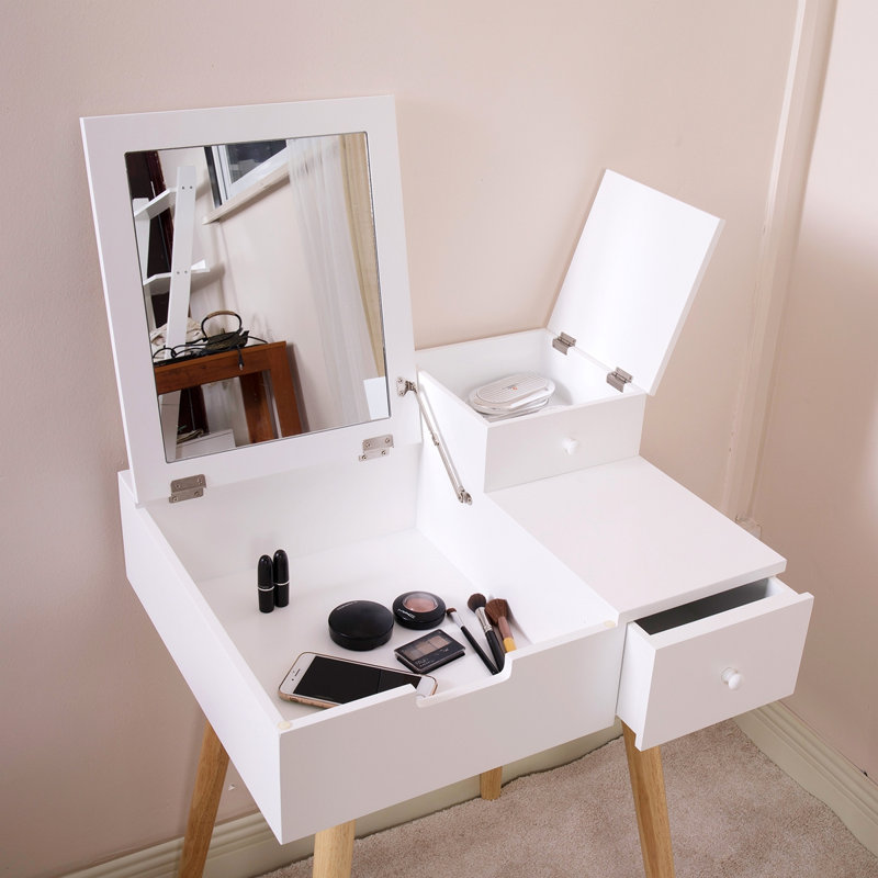 Bureau de coiffeuse en bois