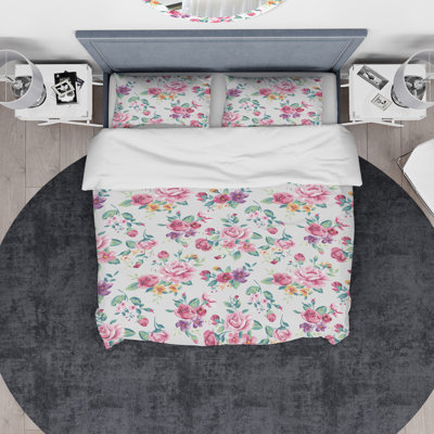 Ensemble de housse de couette designart fleurs