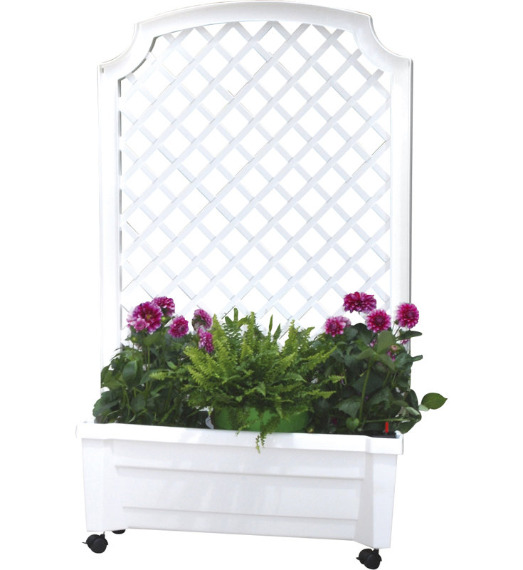 Self-Watering Planter Box, White