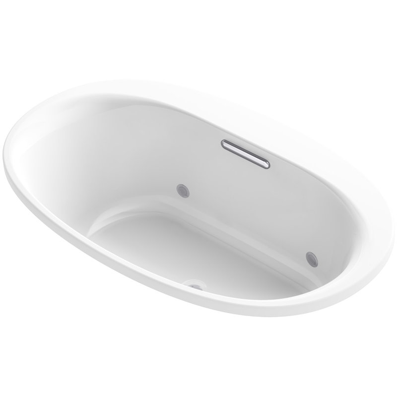 Baignoire encastrable ovale VibrAcoustic avec chromothÃ©rapie, Blanc
