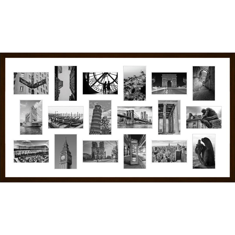 Knoah Collage Picture Frame, Dark Brown