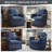 Melby Upholstered 360°Swivel Armchair with Curved Slope Arms & Removable Cushion, Navy-1688289825