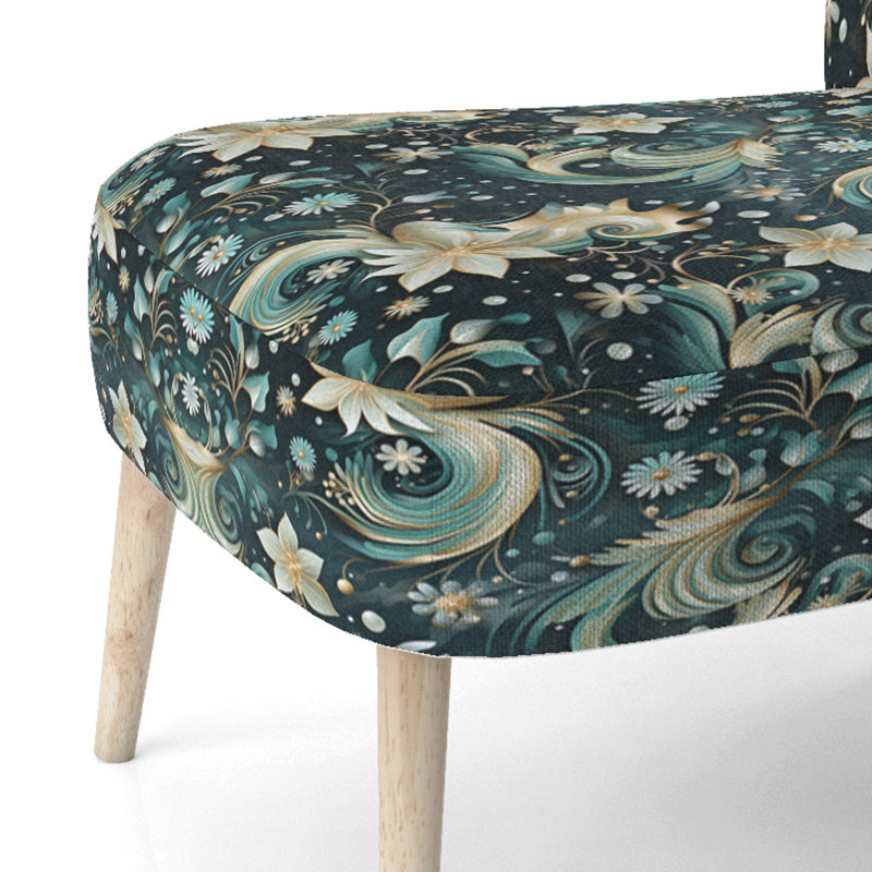 Chaise d'appoint Modern Sea Paisley Spirals