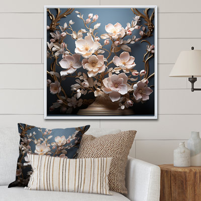 " Magnolias Adorned With Gilded Accents "