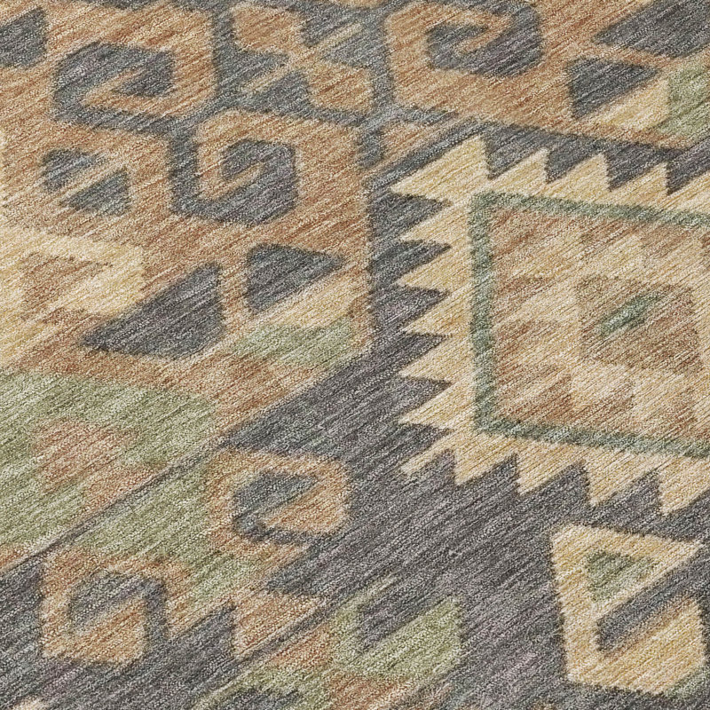 Tapis sud-ouest chantille lavable à la machine intérieur / extérieur ACN2959, Chocolat, 10 pi x 14 pi