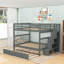Lit superposé double au-dessus de double avec lit gigogne Eliga-208566671