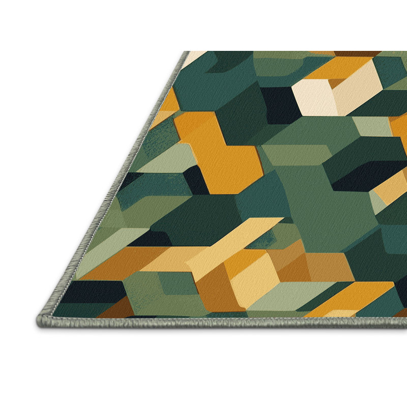 Earth Motif Matrix Rug, Rectangle 5' x 8'