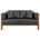 Black faux leather