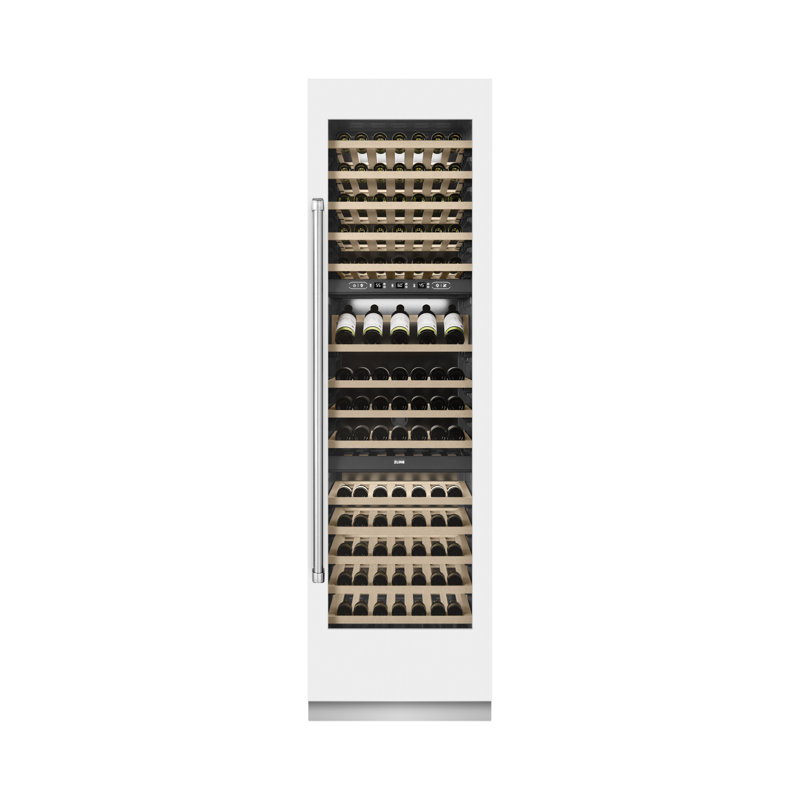 ZLINE Autograph 24 in. 12.4 cu. ft. Triple Zone 100 Bottle Column Wine Cooler and Accents, White Matte