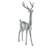 Fiberglass Floor Reindeer Christmas Sculpture With Mosaic Pattern-102186612