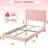 Twin Size Upholstered Platform Bed Frame Fo Children, Velvet Upholstered Platform Bed Frame With Headboard, With Headboard, Noise-Free-1081864115
