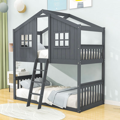 Ronquillo Kids Twin Over Twin Bunk Bed