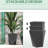 Stackable Containers, 18", 14.85", 11.75", Drainage Enabled, For Garden, Patio, Balcony, Front Door, Gray Flower Pots Of 3 Outdoor Planters, Holes,