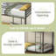 Metal Bunk Bed Low Profile Single Over Single Bunk Beds w/Ladder-726896909