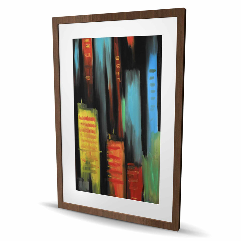 «Abstract Tall Buildings» - bâtiment noir mat, Brun
