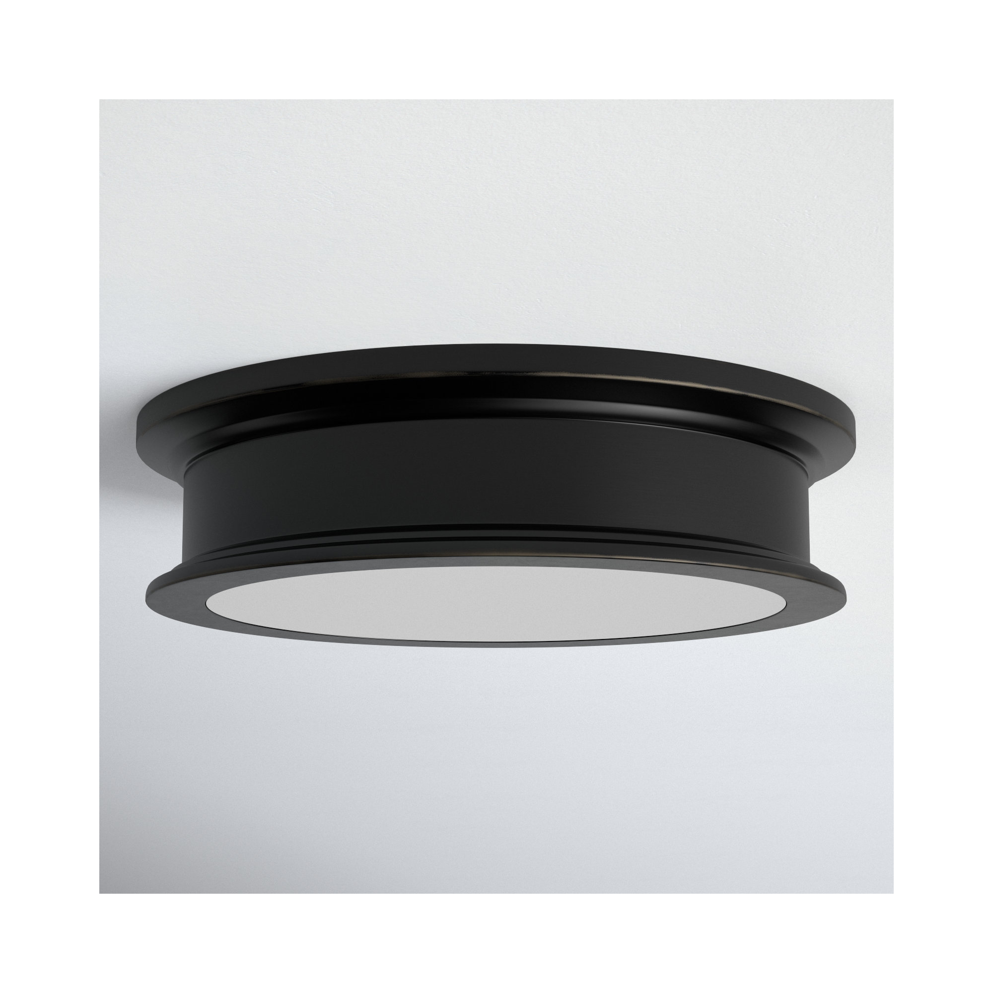 Rosanne 3 Light Glass Flush Mount, Classic Bronze