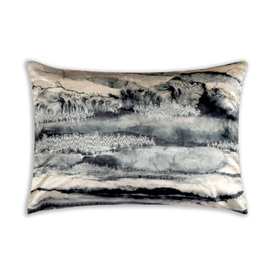 Coussin en velours anthracite Cloud9 Design Capri 20 po x 14 po