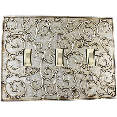 No Subject 3 - Gang Toggle Light Switch Standard Wall Plate