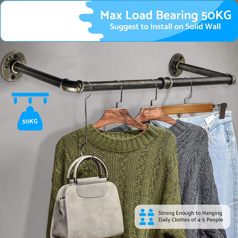 74cm Wall Mounted Clothes Rack