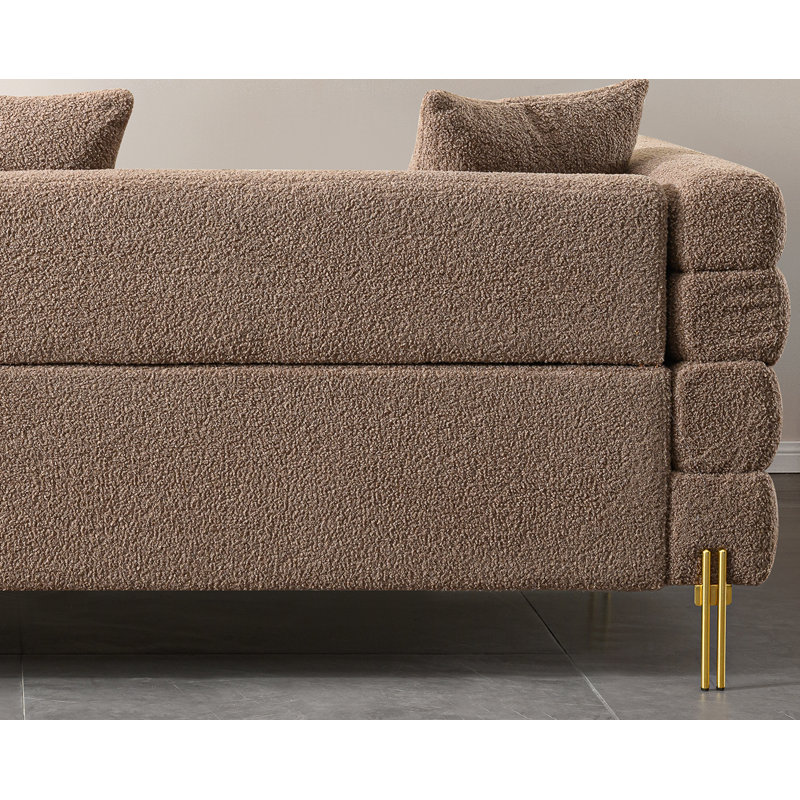 86'’ Upholstered Sofa, Brown