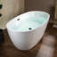 Baignoire de trempage autoportante en acrylique à double extrémité 55 po x 31,75 po-74466854