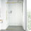 Porte de douche coulissante sans cadre avec verre transparent 3/8 po de l 68 à 72 po x H 76 po Elan
