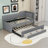 Upholstered Daybed with Trundle and 1 Drawer-182853727-182853720