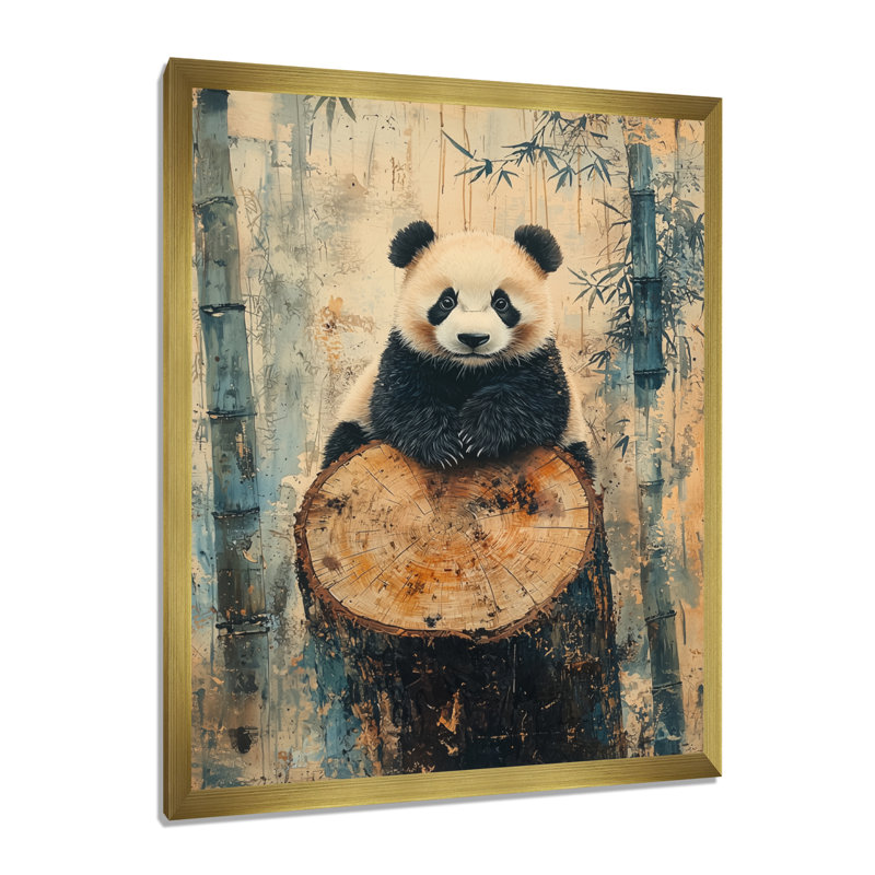 Cimaglia - Animals Wall Art Prints, Single Picture Frame Print, 44" H x 34" W, Gold