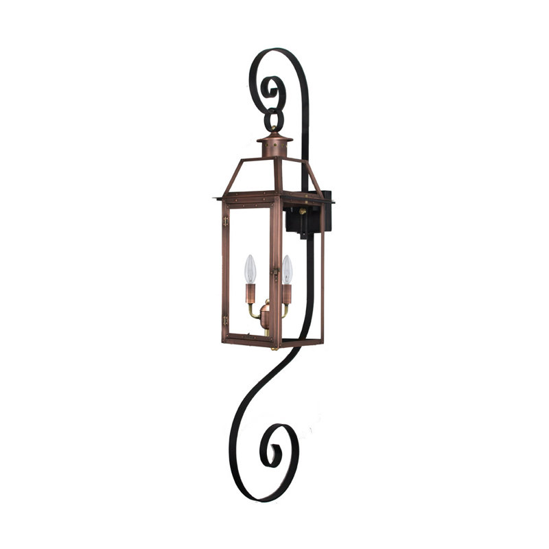 Beinville Outdoor Wall Lantern, 25" H x 10.5" W x 12.5" D