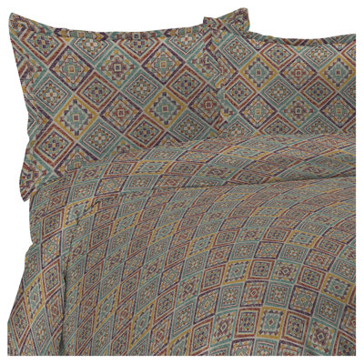 Cotton Geometric Shapes Duvet Cover