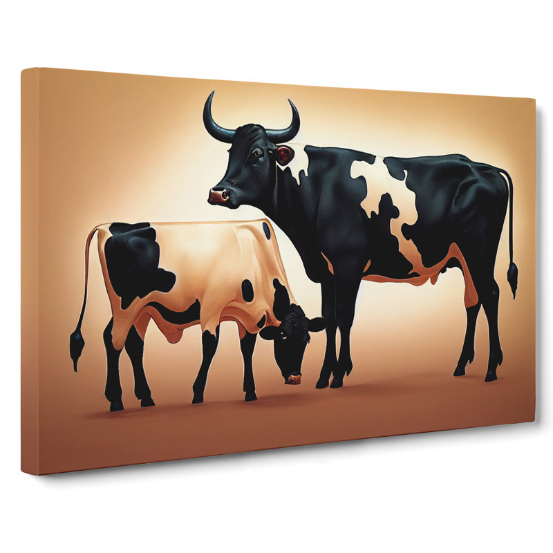 Two Cows - Wrapped Canvas, 40cm H x 60cm W x 3cm D