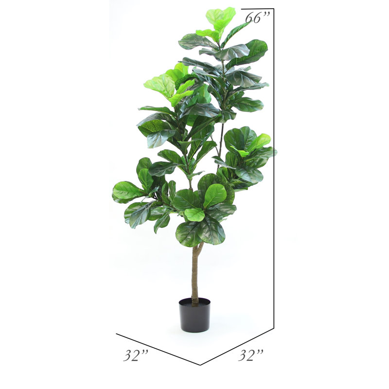 Figuier artificiel en pot, H 66 po x l 36 po x P 24 po