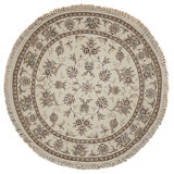 High-Quality Hand-Knotted Ivory Area Rug