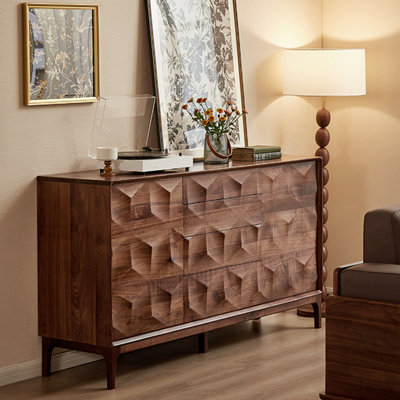 All solid wood black walnut retro style locker