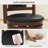 Upholstered Bar Stools Set Of 2 With Curved Backrest And Footrest-478670959