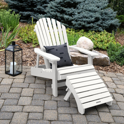 Anette Outdoor Adirondack Chair With Ottoman
